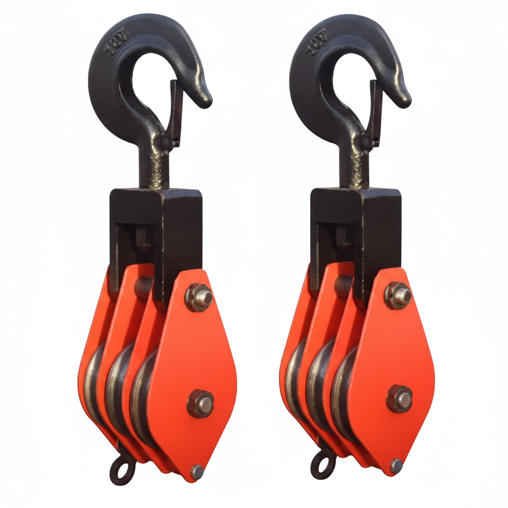 Блок монтажный трехрольный с крюком 5 т 3 ролика