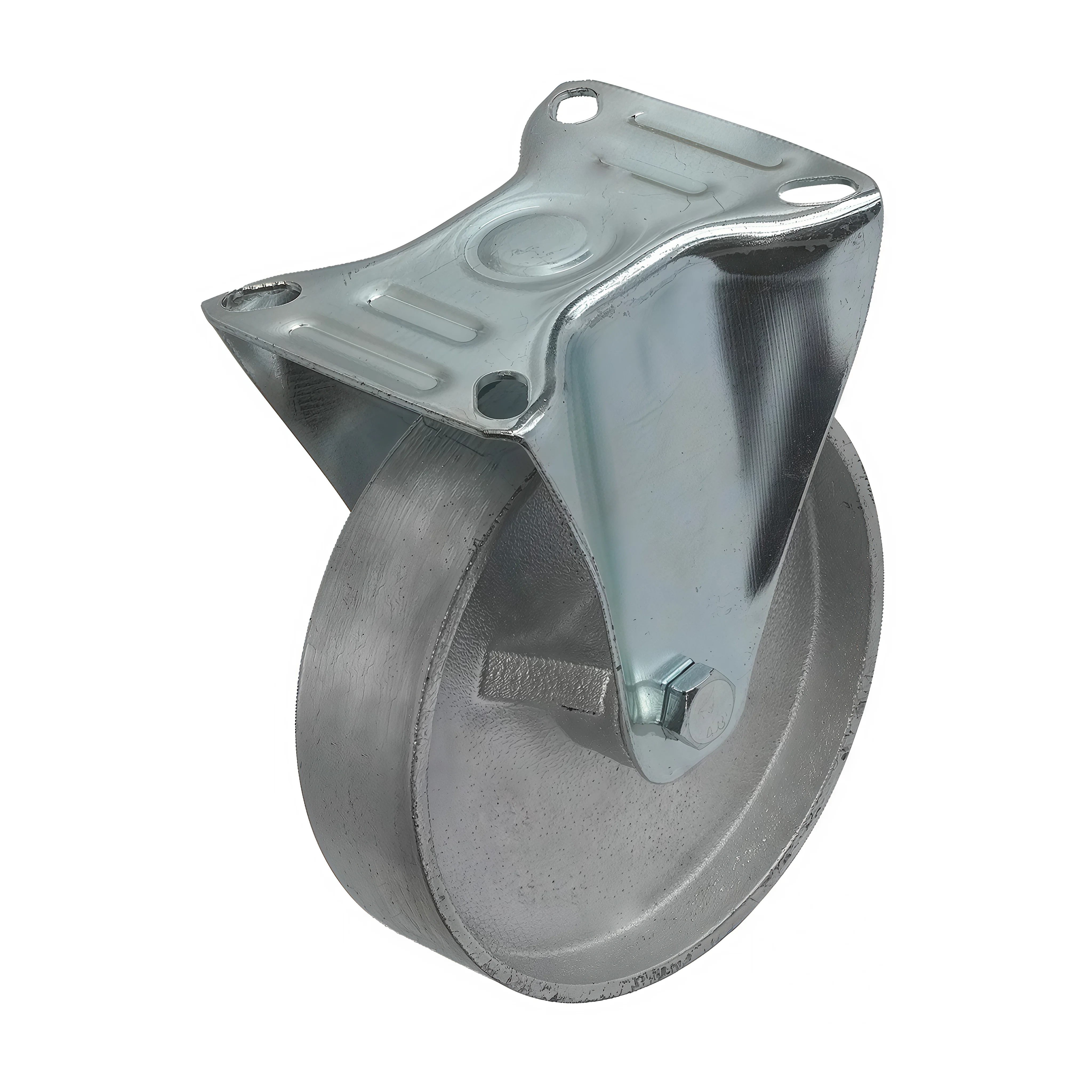 FCss 54 - Большегрузное чугунное колесо без резины 125 мм (неповорот., площадка, светл. обод.)