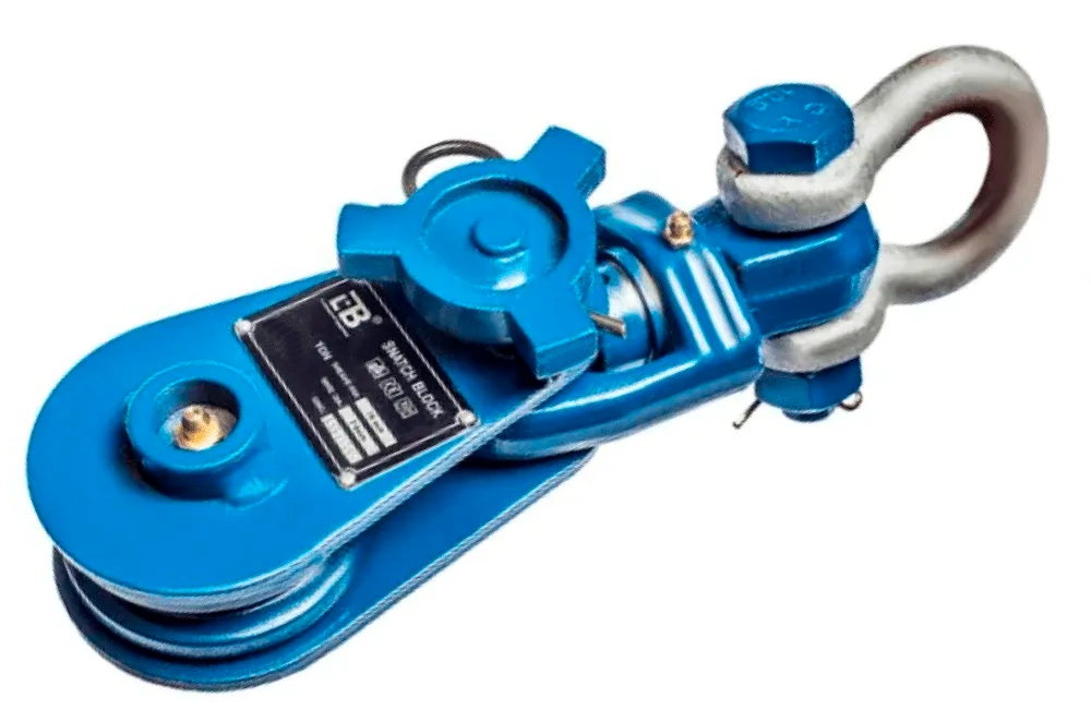 Блок усиленный монтажный шкивовый (с ушком/проушиной) L 10 т 1 ролик