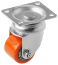 903035 - Мебельное колесо со стал. ободом 35 мм (площадка, полиуретановое покрытие, шарикоподшипник)